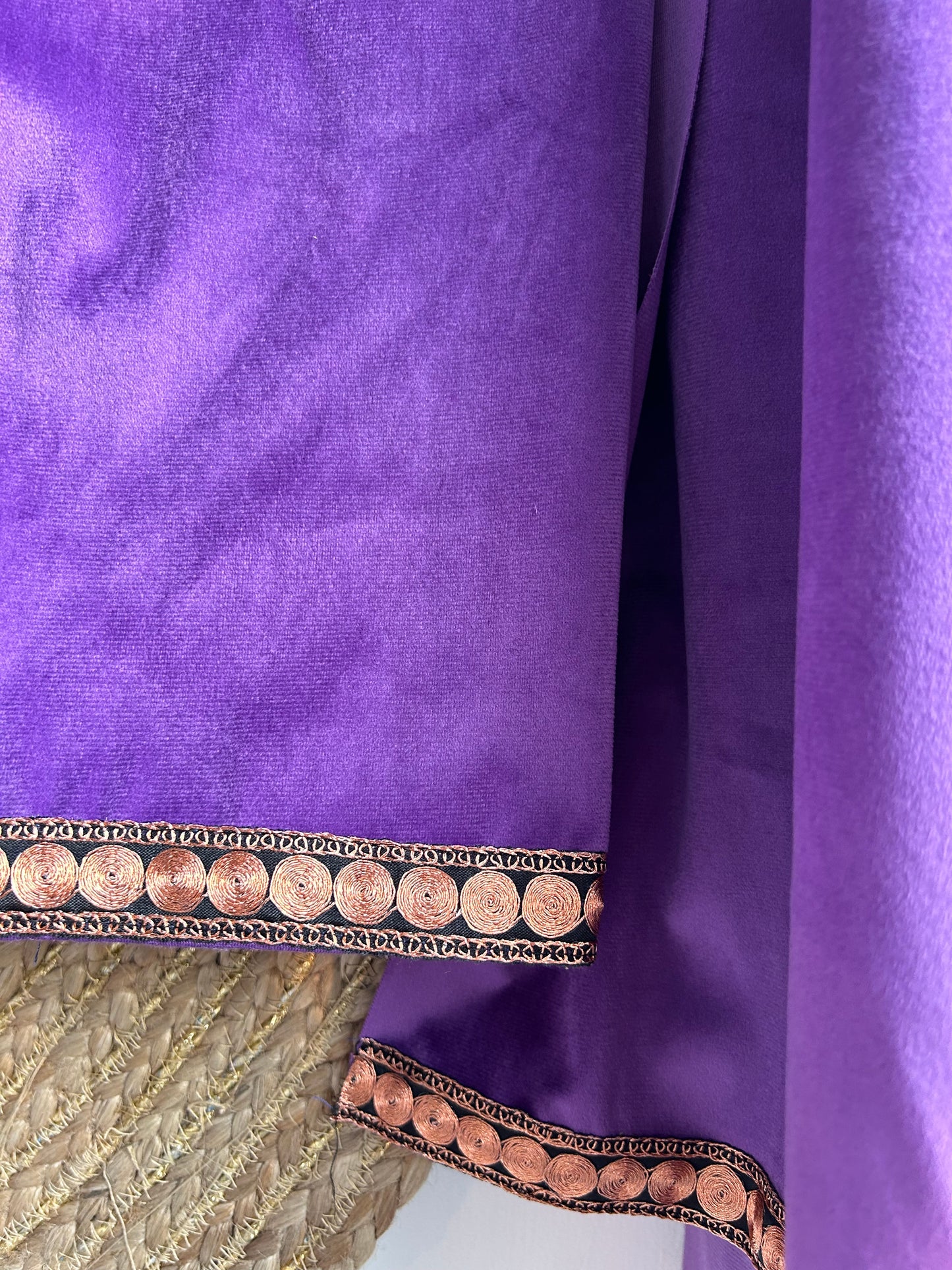 Kashmiri Purple Velvet Suit