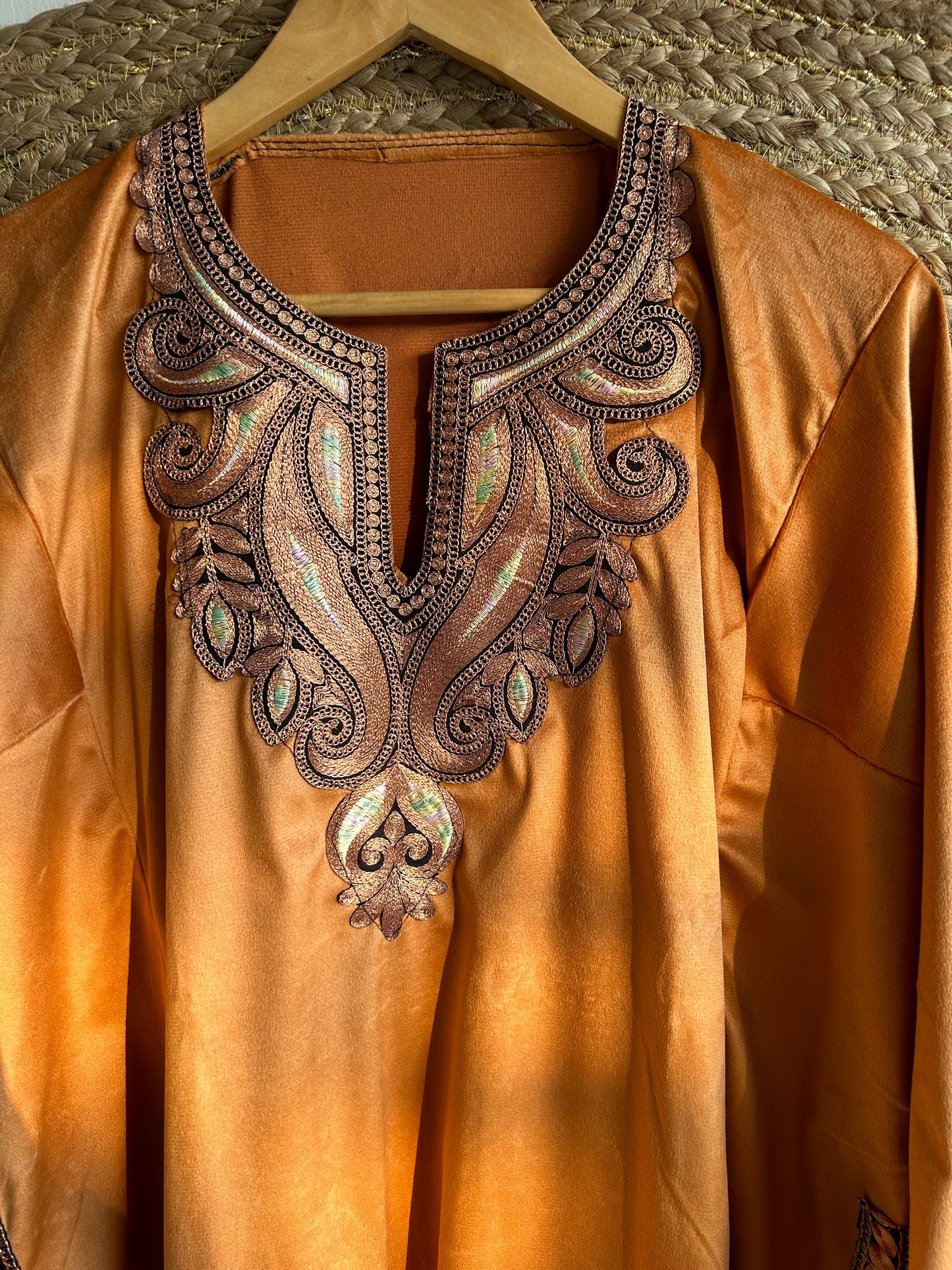 Kashmiri Copper Velvet Suit