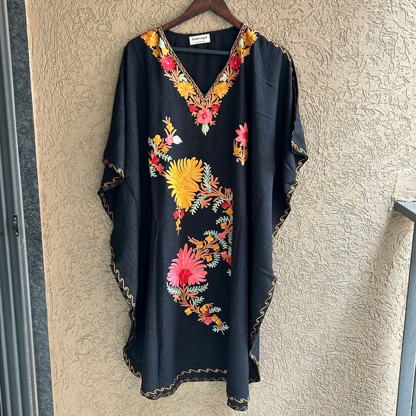 Black Cotton Kaftan