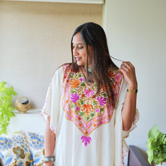 Off White Cotton Kaftan Co-ord Set hover