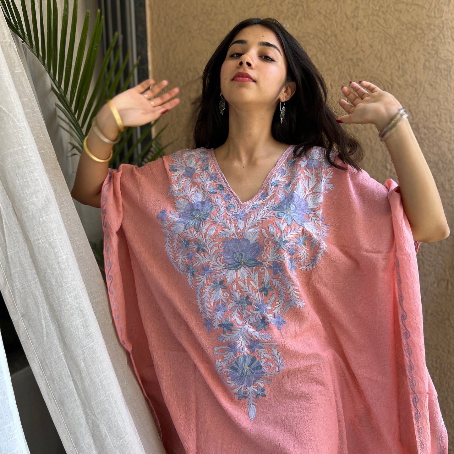 Pink Cotton Kaftan