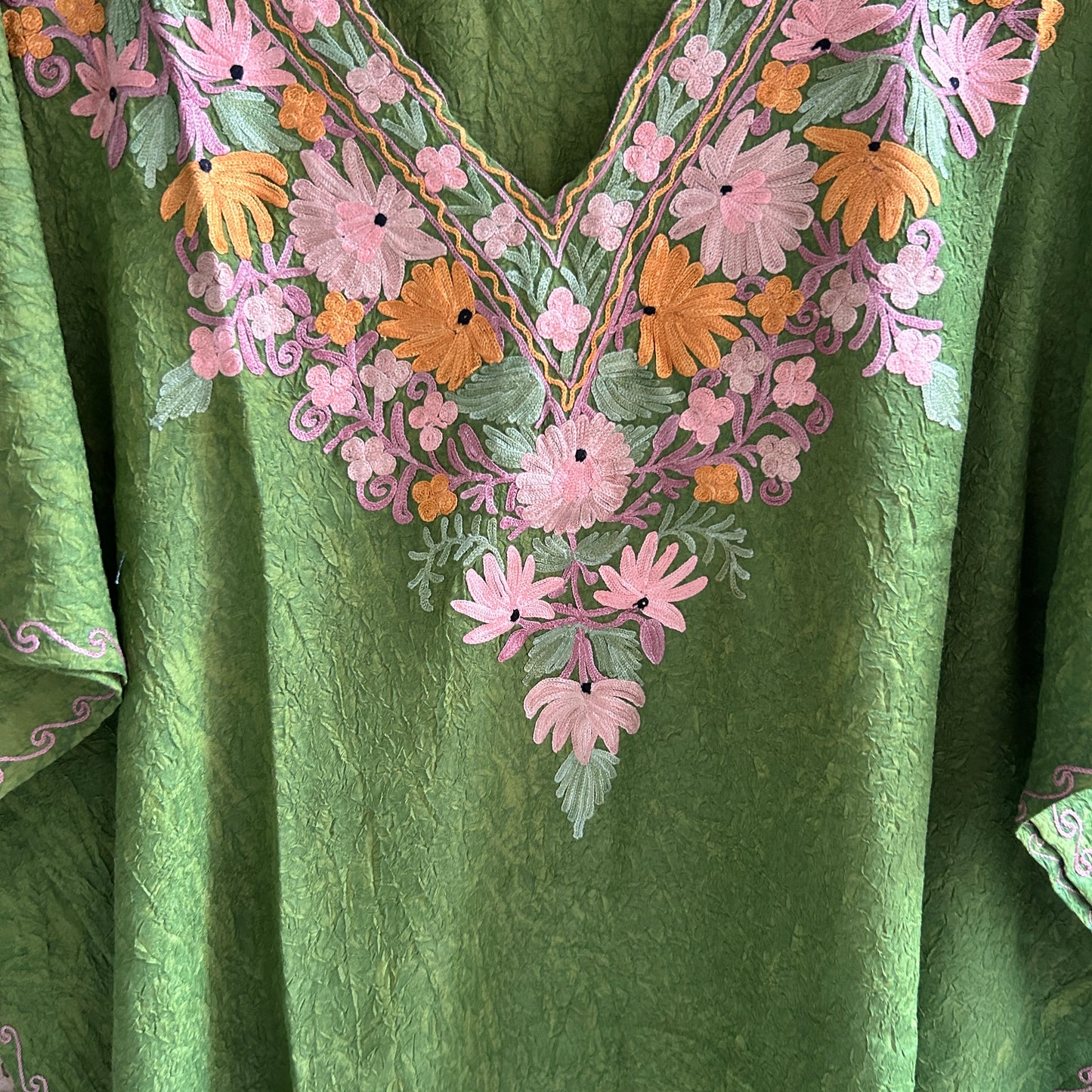 Green Kashmiri Kaftan Top