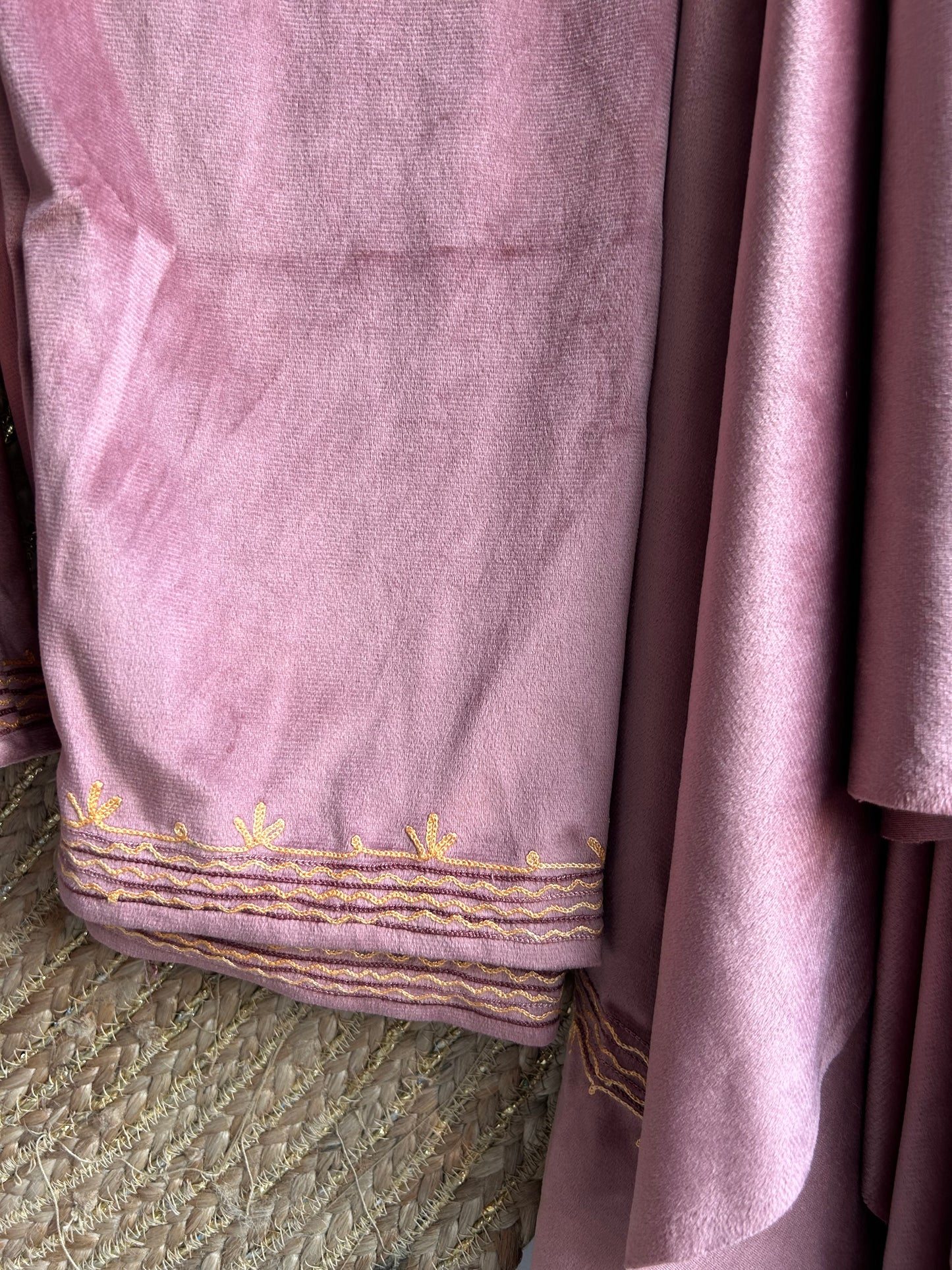 Kashmiri Mauve Velvet Suit