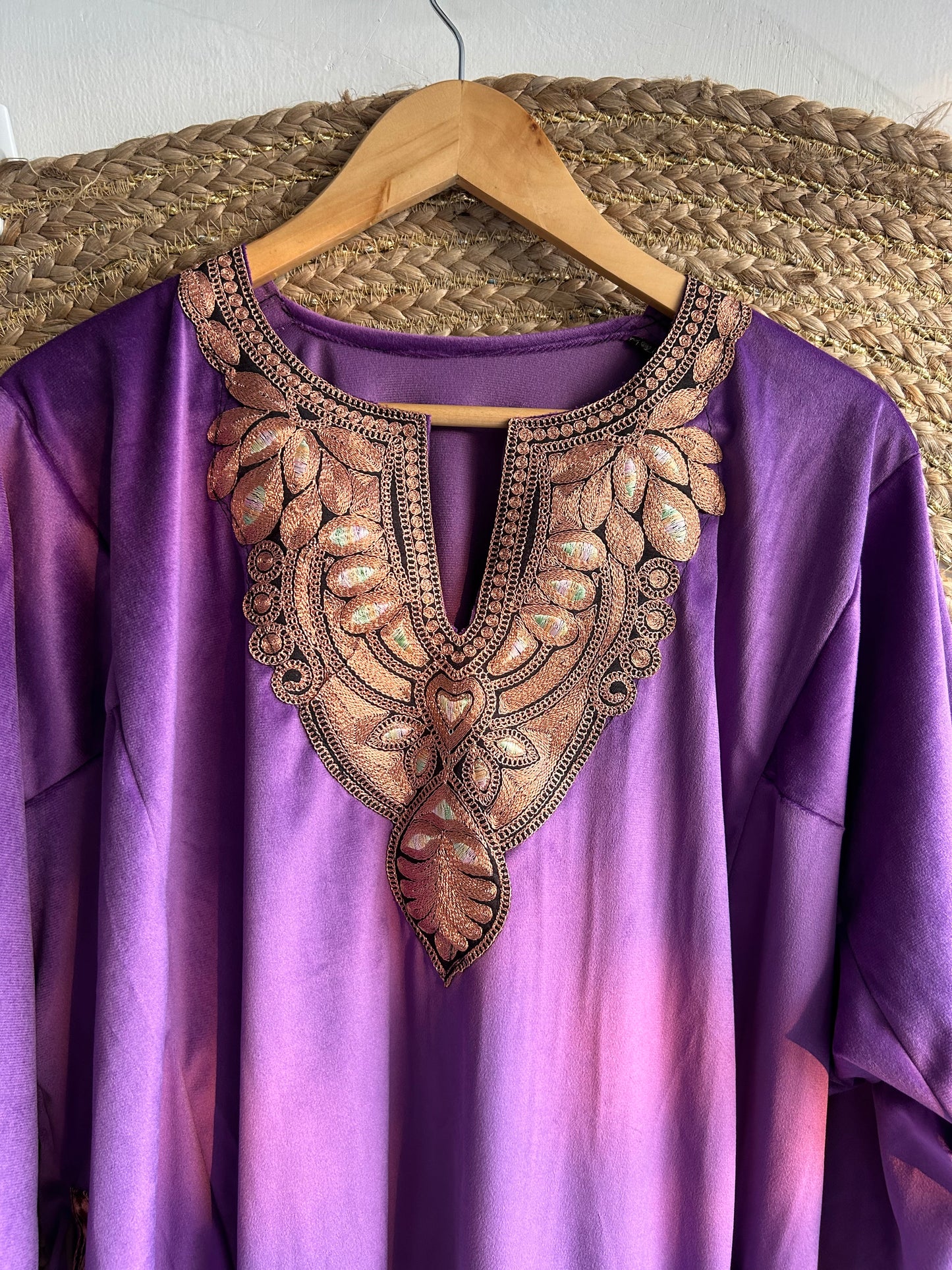 Kashmiri Purple Velvet Suit