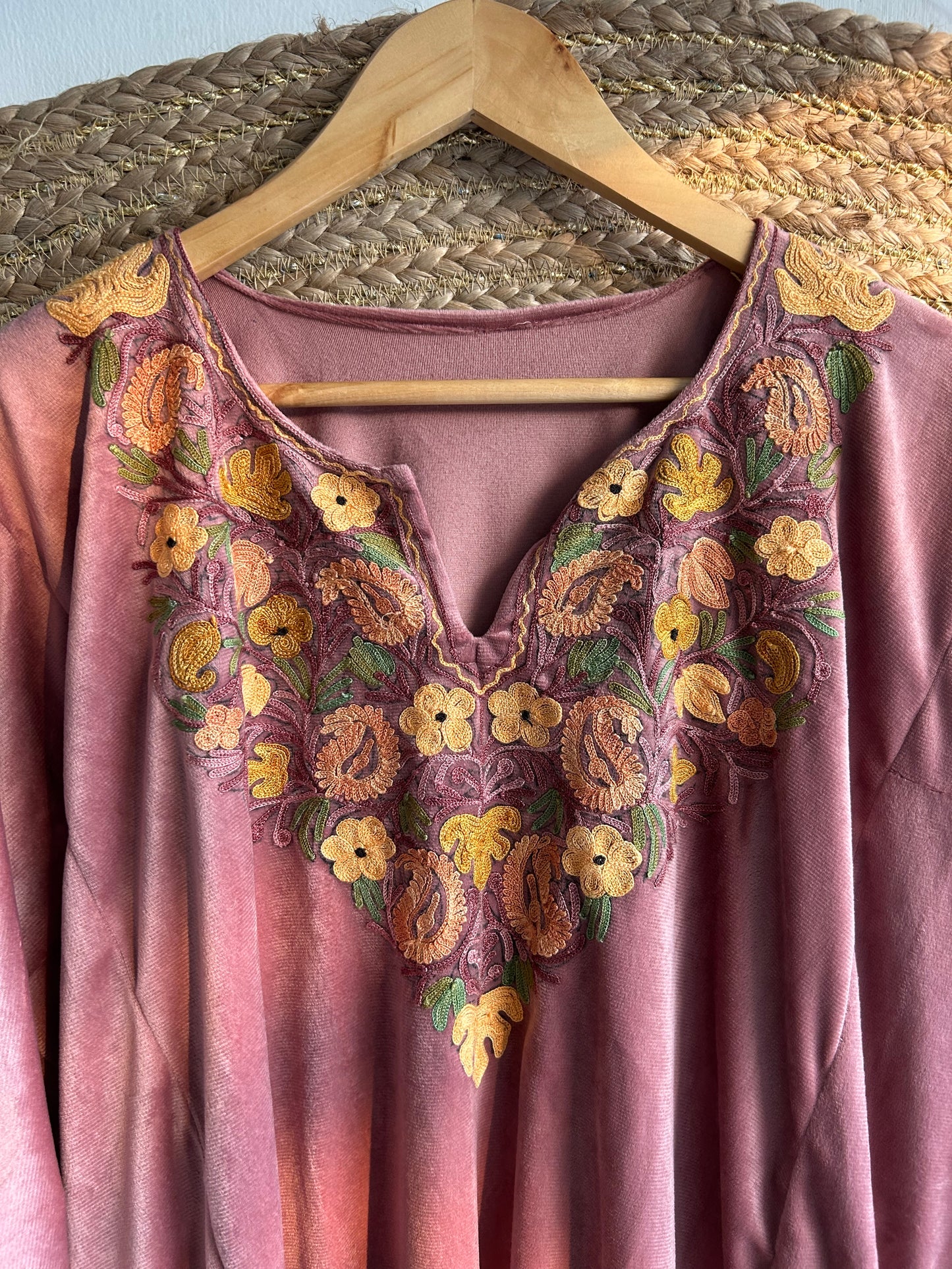 Kashmiri Mauve Velvet Suit