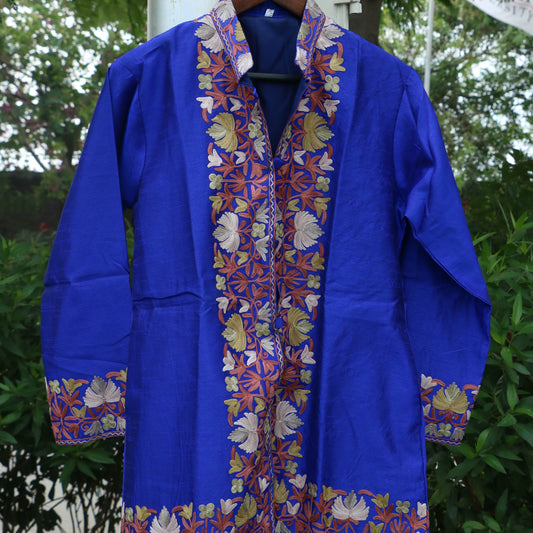 Royal Blue Silk Jacket