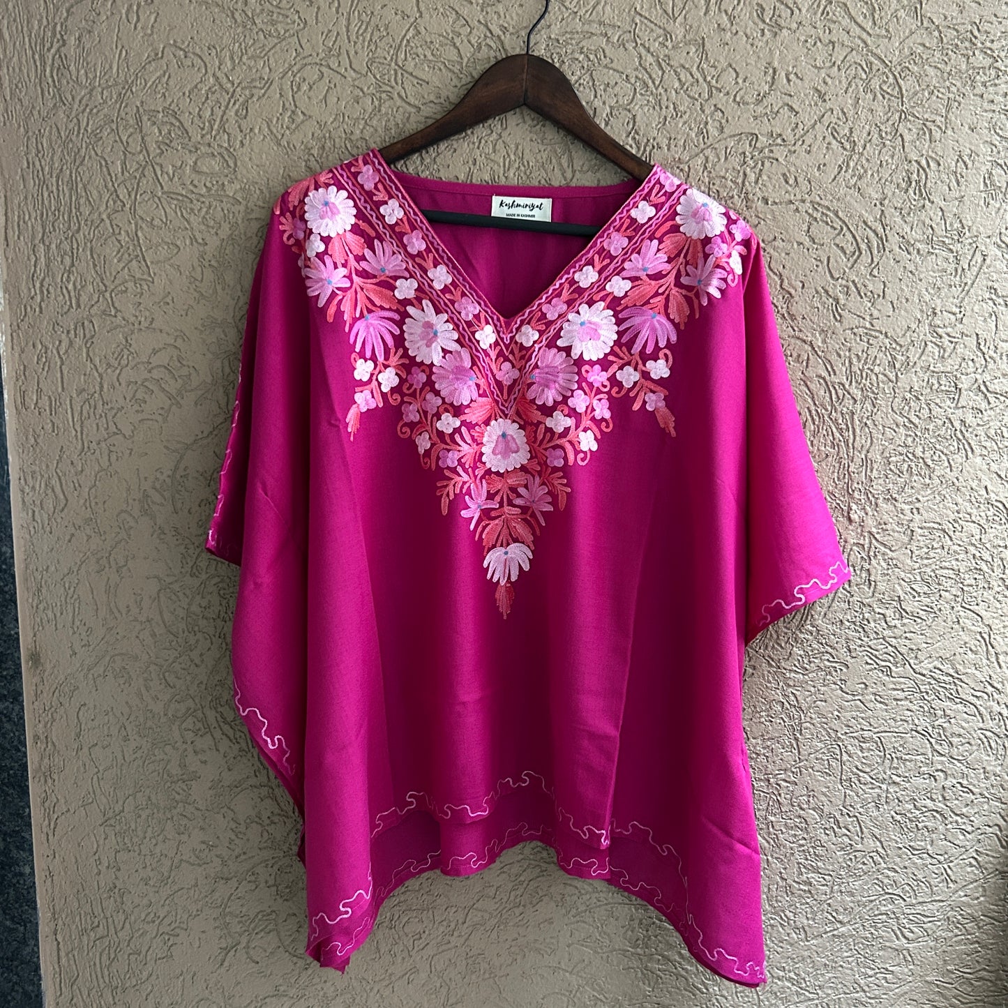 Pink Cotton Kaftan Top