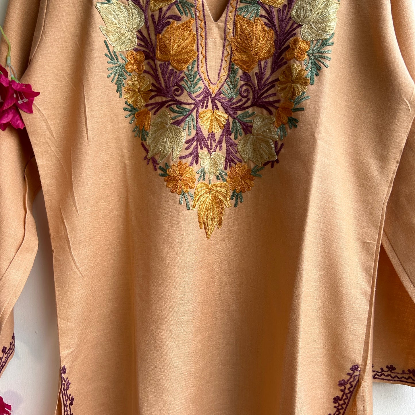 Beige Kashmiri Kurti