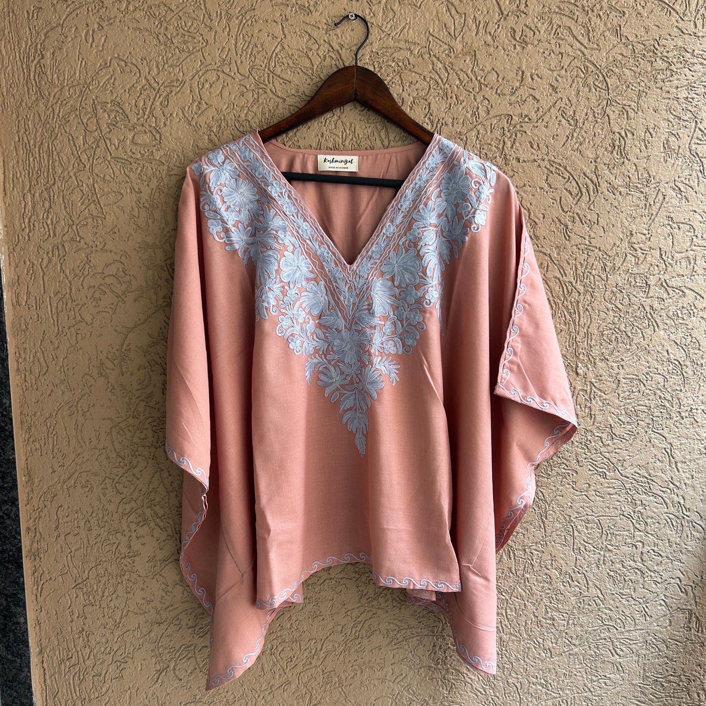 Peach Cotton Kaftan Top