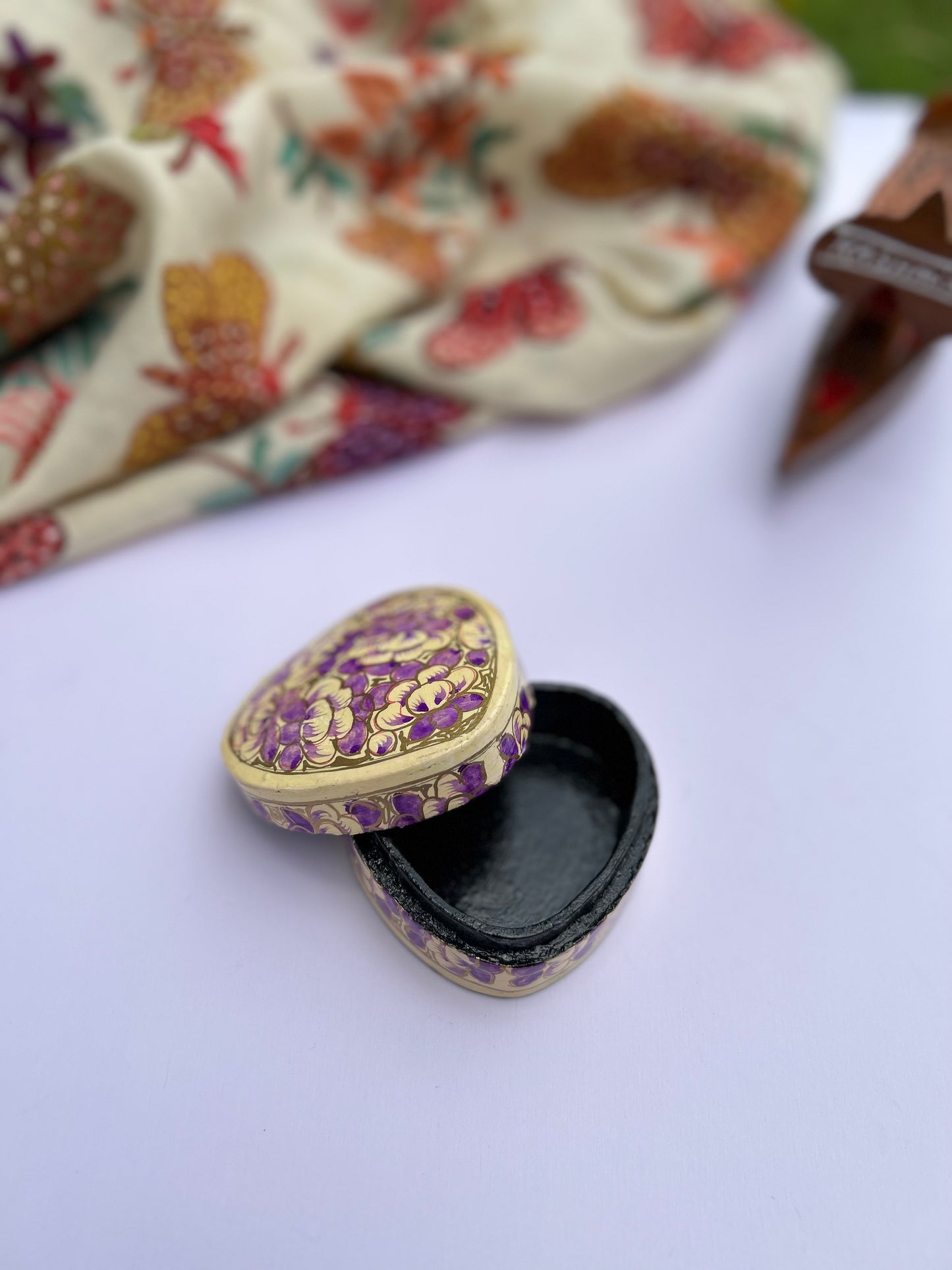 Mini Papier Mache Boxes Heart Shape