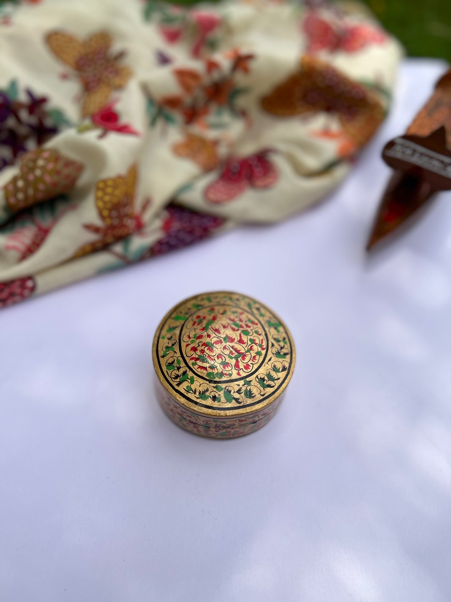 Mini Papier Mache Boxes Round