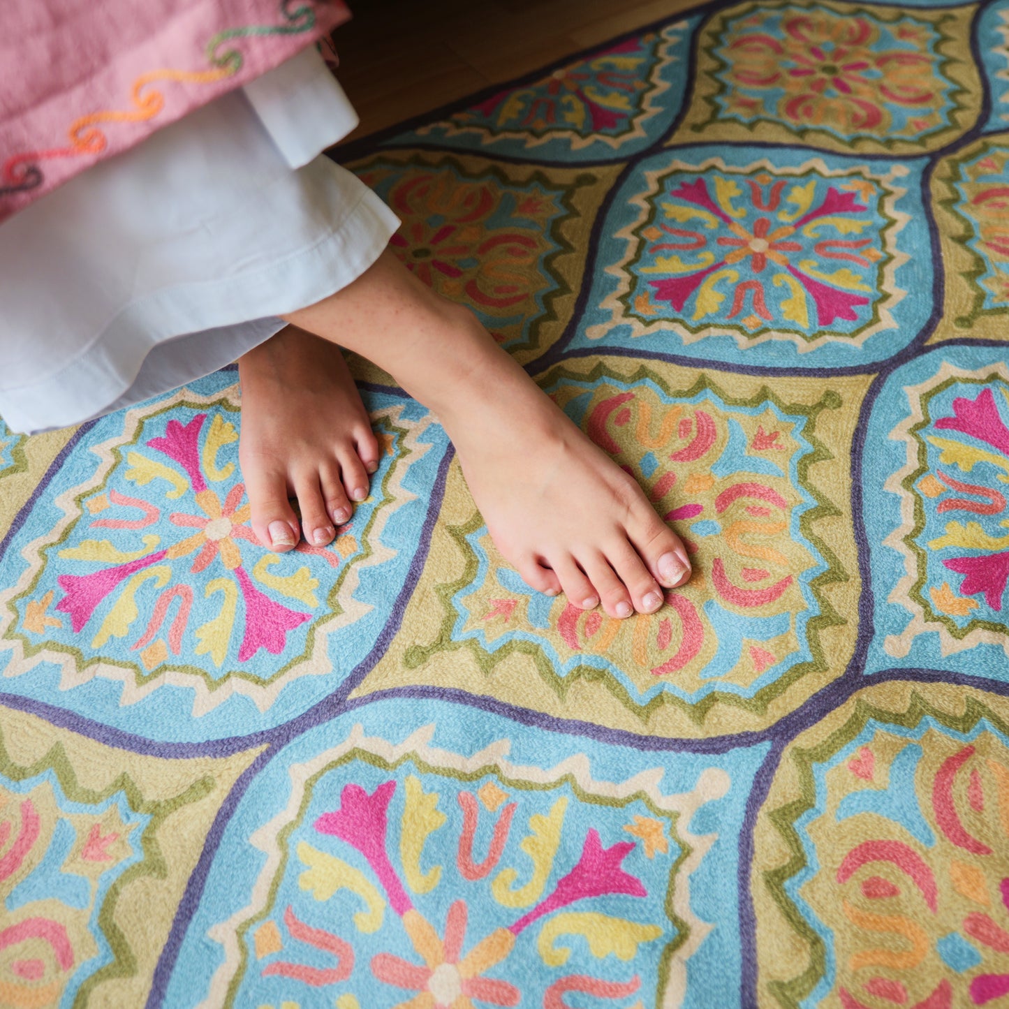 Aarzoo Hand Embroidered Rug