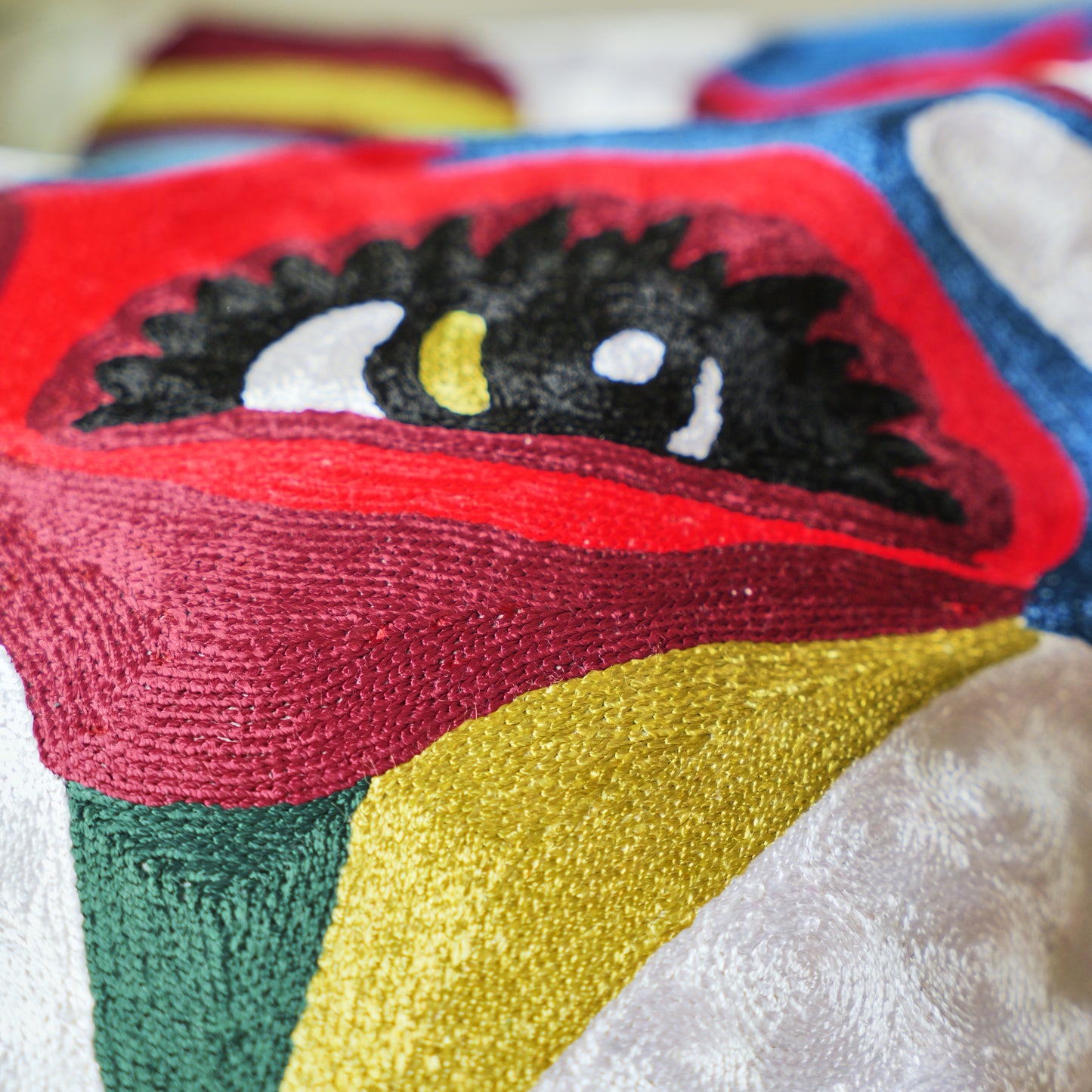 Modern Art Cushion Cover with Hand Embroidery