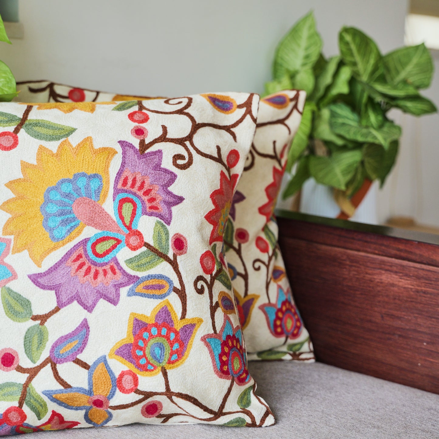 Rooh in Beige Cushion Covers (Set of 2)