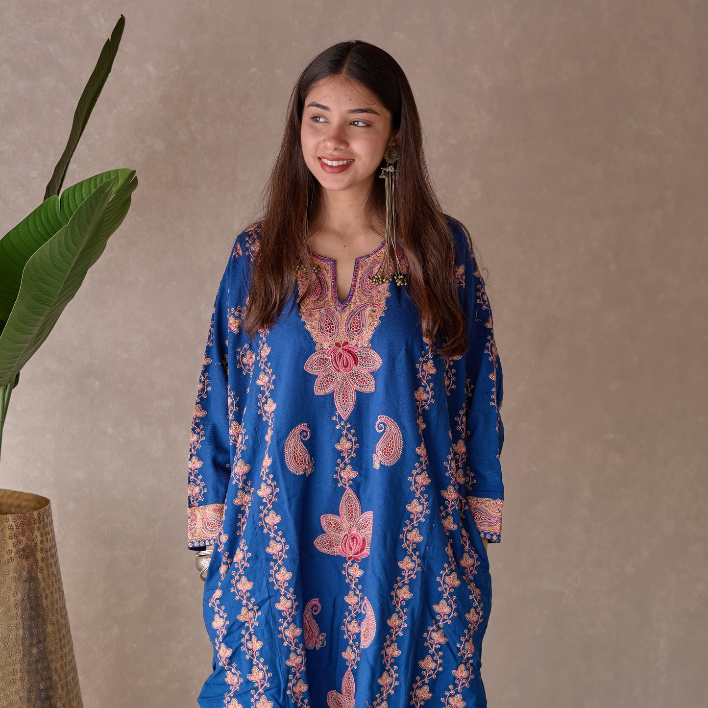 Blue Mughal Kashmiri Pheran