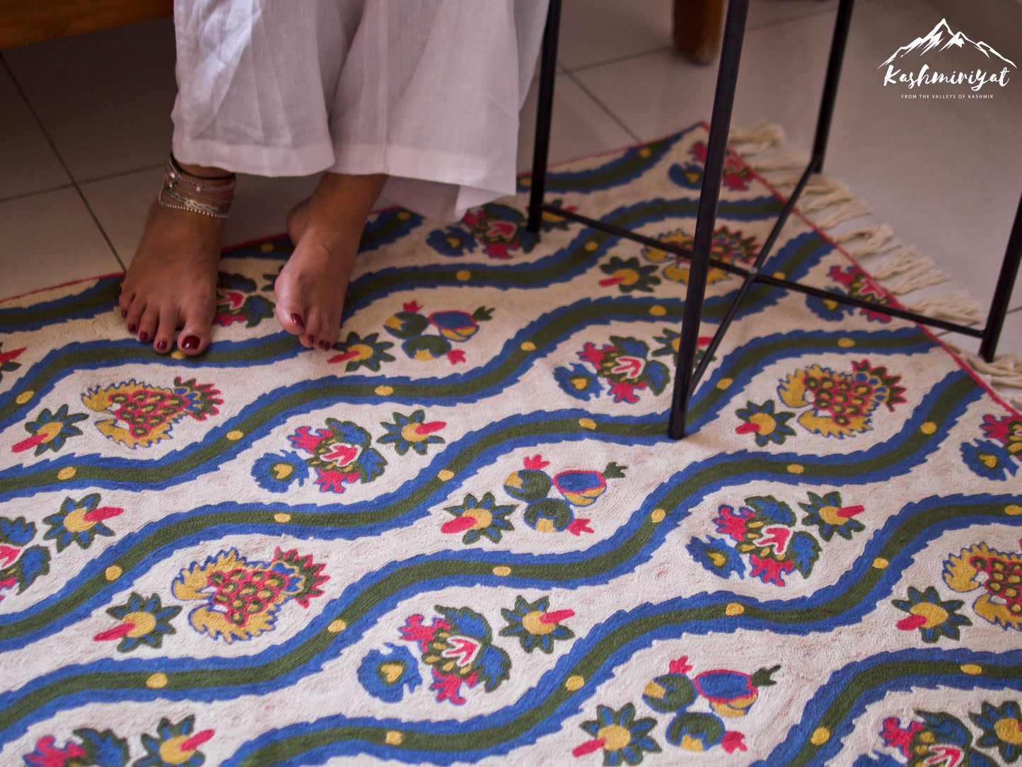 Gul Hand Embroidered Chainstitch Rug