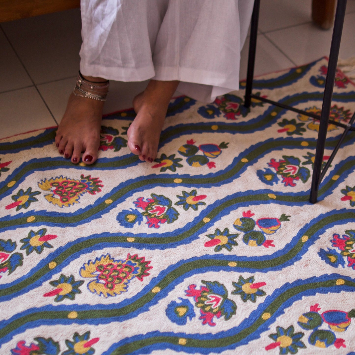 Gul Hand Embroidered Chainstitch Rug