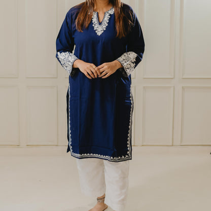 Blue Kashmiri Woollen Set