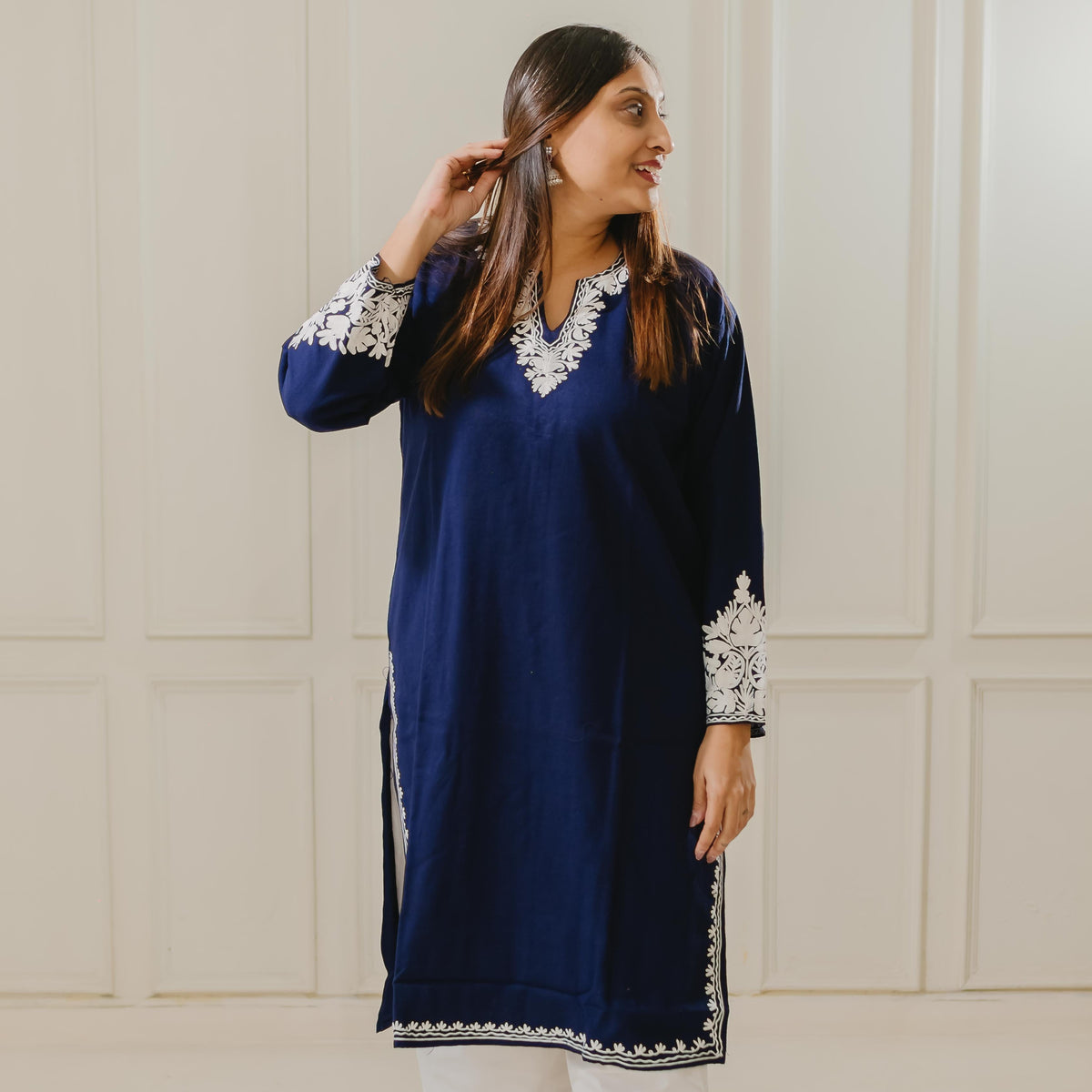 Blue Kashmiri Woollen Set