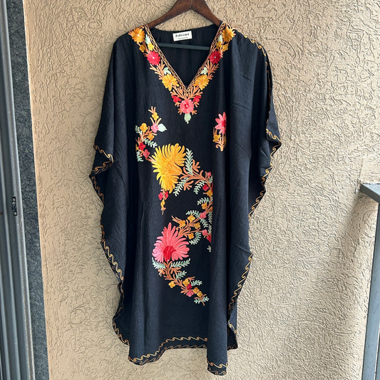 Black Cotton Kaftan