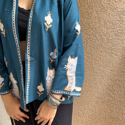 Kitten Love Kashmiri Cotton Shrug