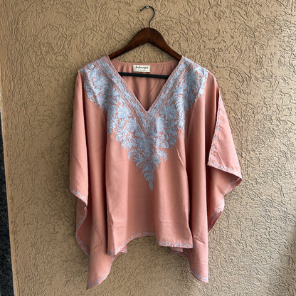 Peach Cotton Kaftan Top