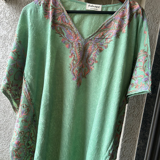 Green Mughal Cotton Kaftan