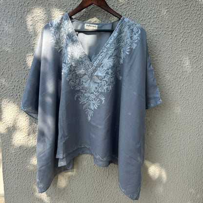 Grey Kashmiri Kaftan Top