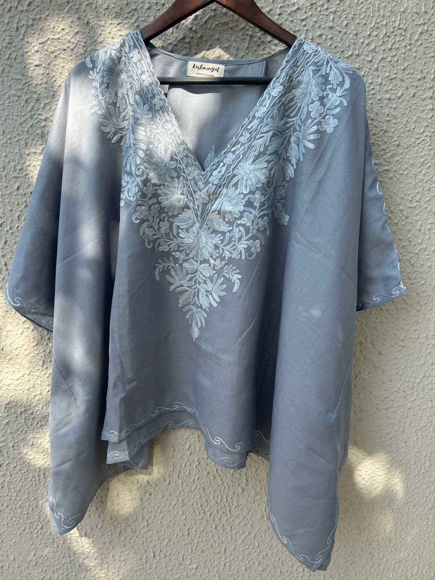 Grey Kashmiri Kaftan Top