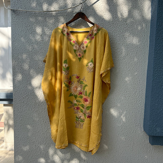 Yellow Kashmiri Kaftan