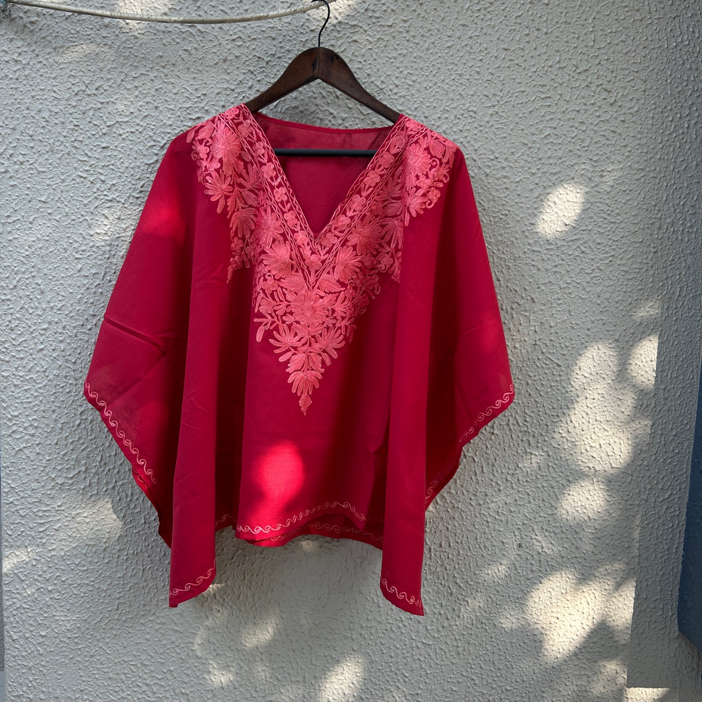 Red Kashmiri Kaftan Top