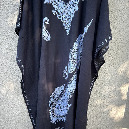 Dark Blue Kashmiri Kaftan