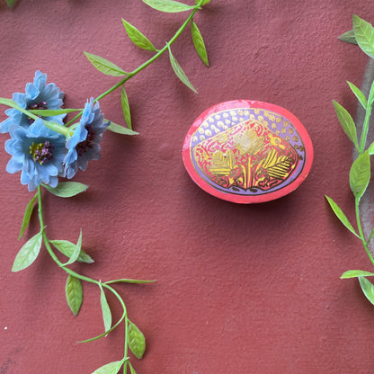 Mini Papier Mache Box (Pink)