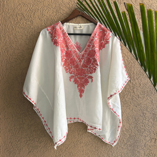 Mughal Pink Zari Kaftan Top