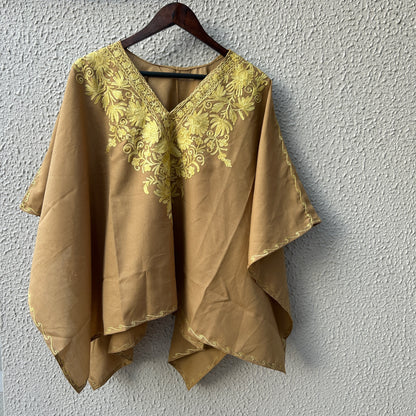 Brown Kashmiri Kaftan Top