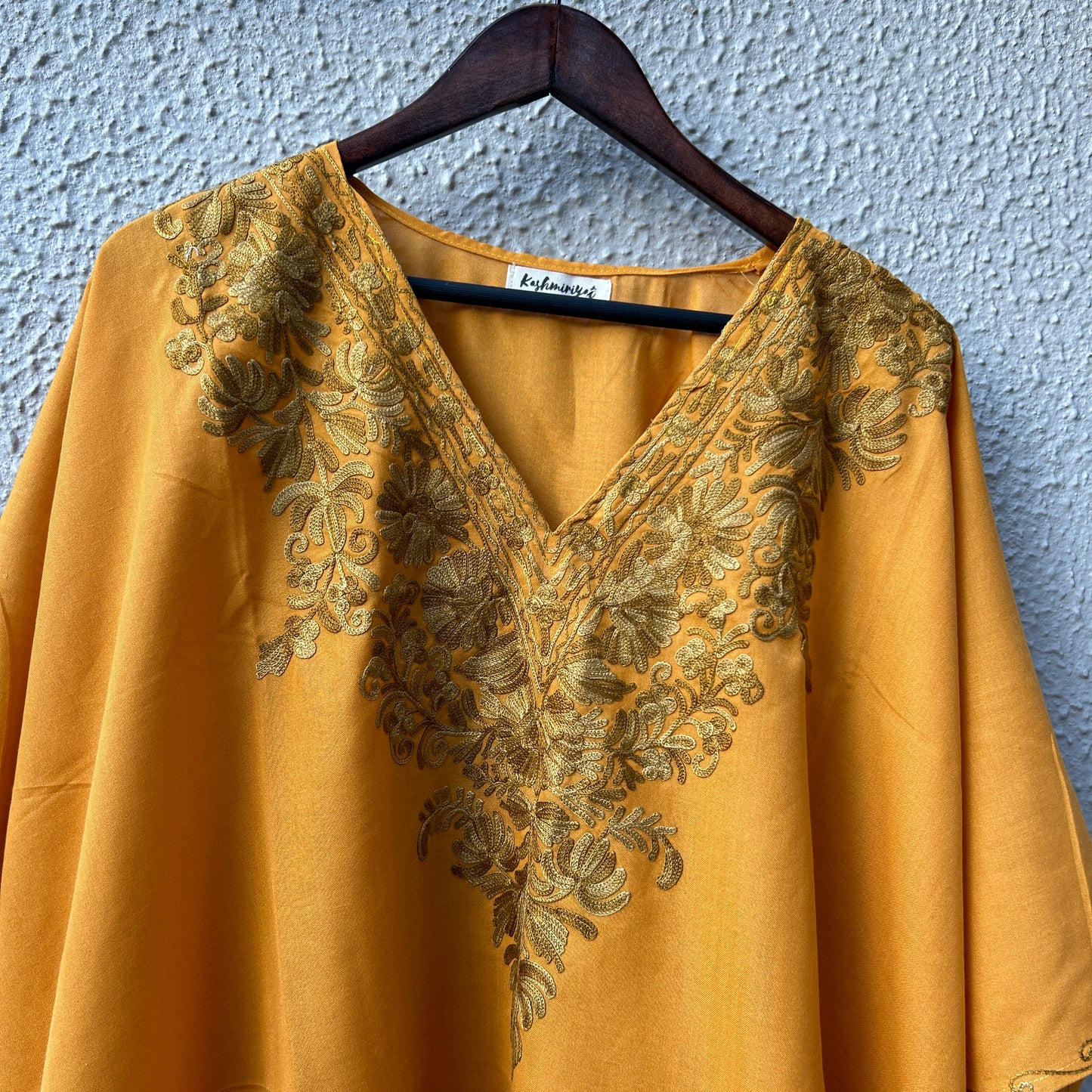 Mustard Kashmiri Kaftan Top