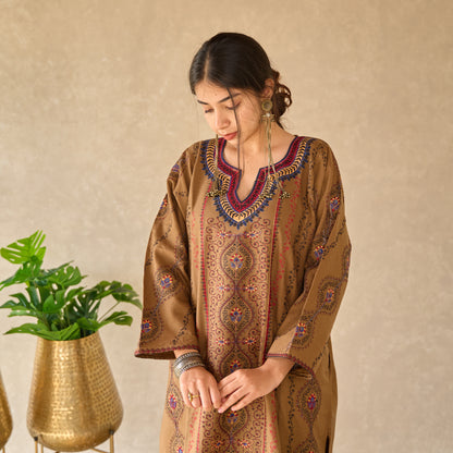 Brown Mughal Kashmiri Pheran