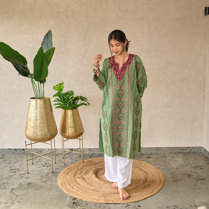 Green Mughal Kashmiri Pheran