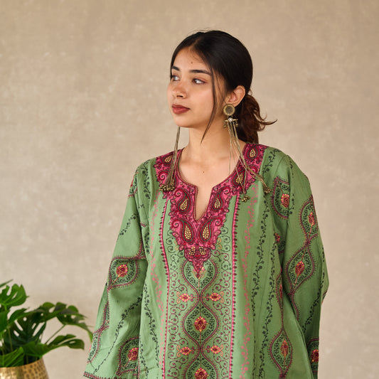 Green Mughal Kashmiri Pheran