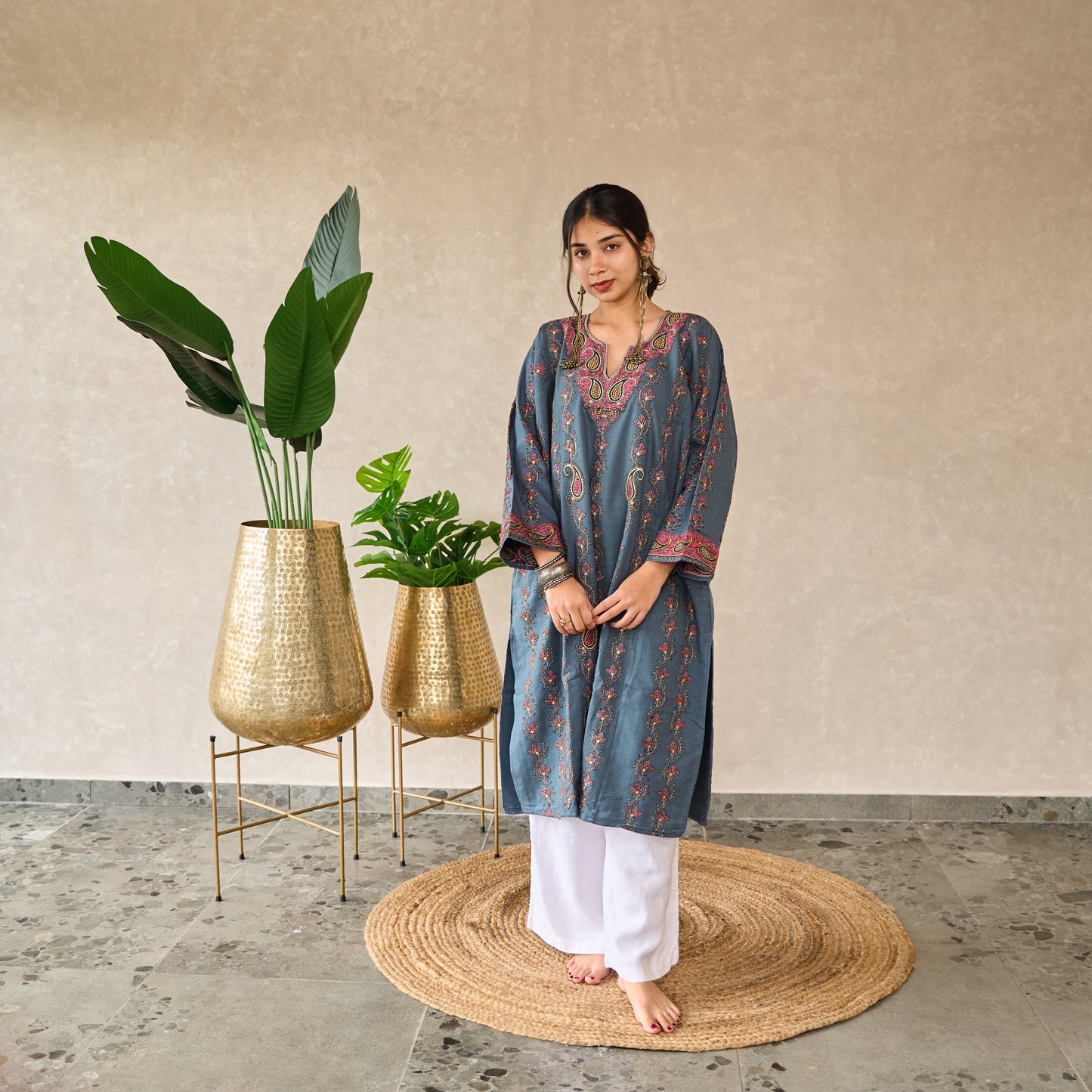 Blue Mughal Kashmiri Pheran