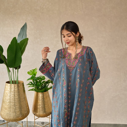 Blue Mughal Kashmiri Pheran