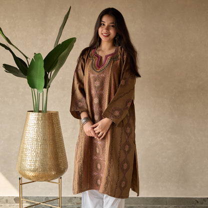 Brown Mughal Kashmiri Pheran