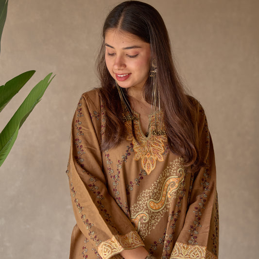 Light Brown Kashmiri Pheran