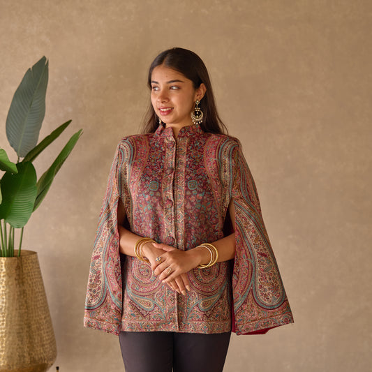Kashmiri Bagh Cape Jacket