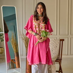 Pink Gul Kashmiri Kaftan