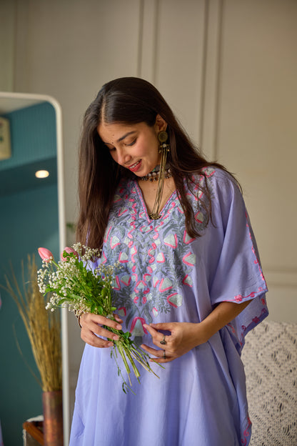 Blue Gul Kashmiri Kaftan
