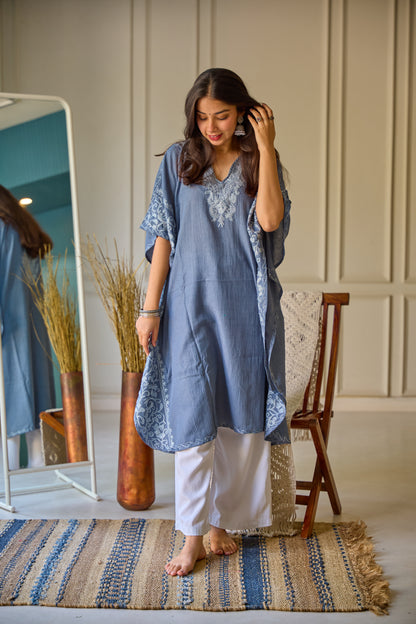 Grey Mughal Kashmiri Kaftan