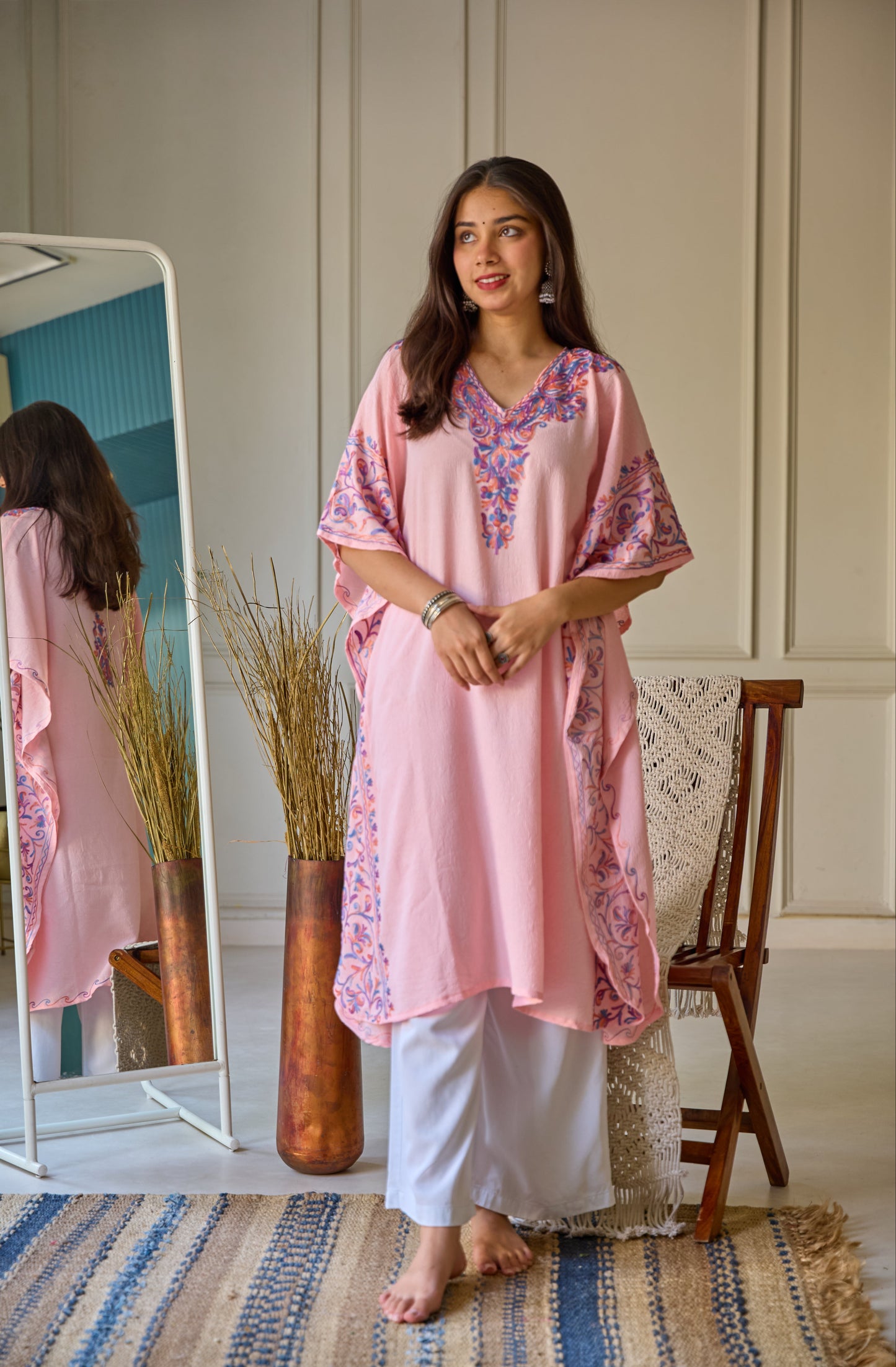 Pink Mughal Kashmiri Kaftan