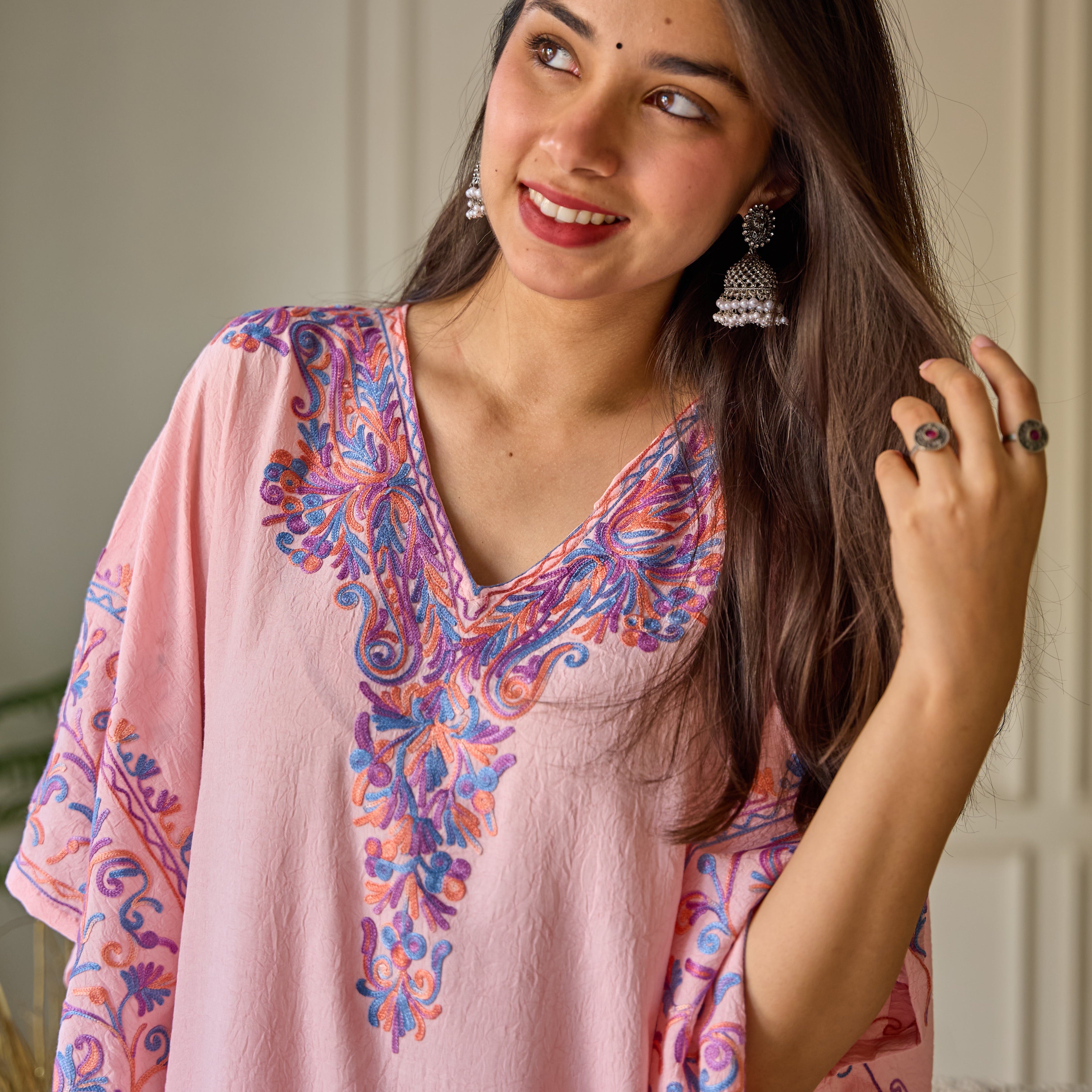 Pink Mughal Kashmiri Kaftan