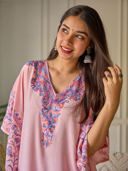 Pink Mughal Kashmiri Kaftan